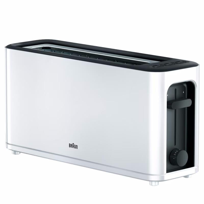 Braun HT 3100 PurEase Langschlitz-Toaster weiß HT3100WH