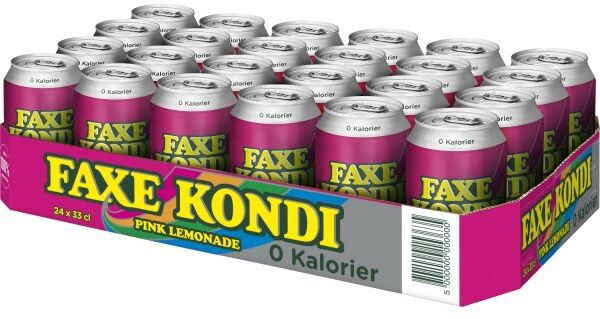 Faxe Kondi Pink Lemonade 0 Kalorier 33 Cl