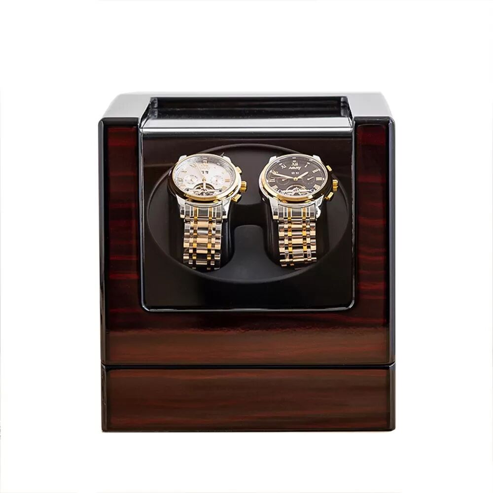 INF Remontoir de Montres Automatiques avec Prise EU - 5 Modes de Rotation, Moteur Silencieux Rouge