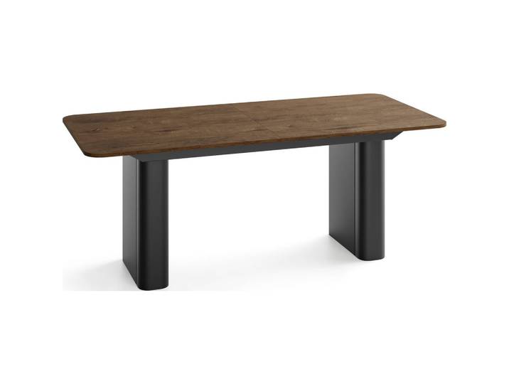 ESSTISCH Riven rechteckig ausziehbar verlängerbar mit Butterfly-Auszug, Eiche Braun Rustikal 180-276/90/76 cm