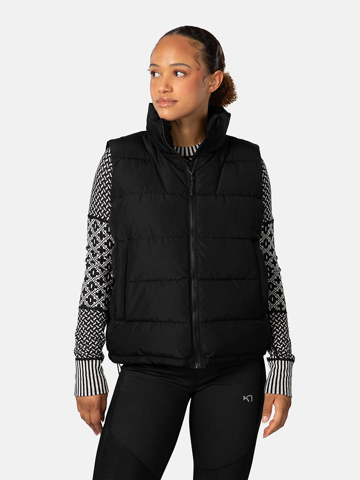 KARI TRAA Steppweste "Linn" in Schwarz - XS
