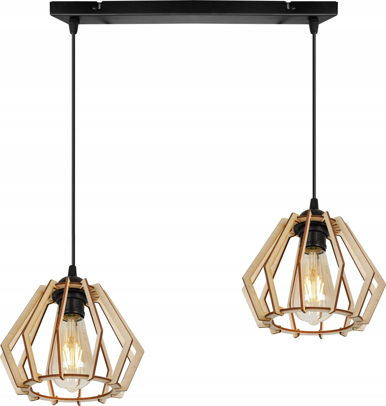 LIGHT HOME LH Moderne LED-plafondlamp van hout