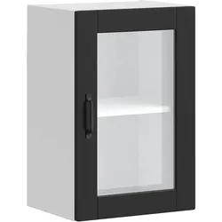 vidaXL Küchen-Hängeschrank mit Glastür Porto Schwarz