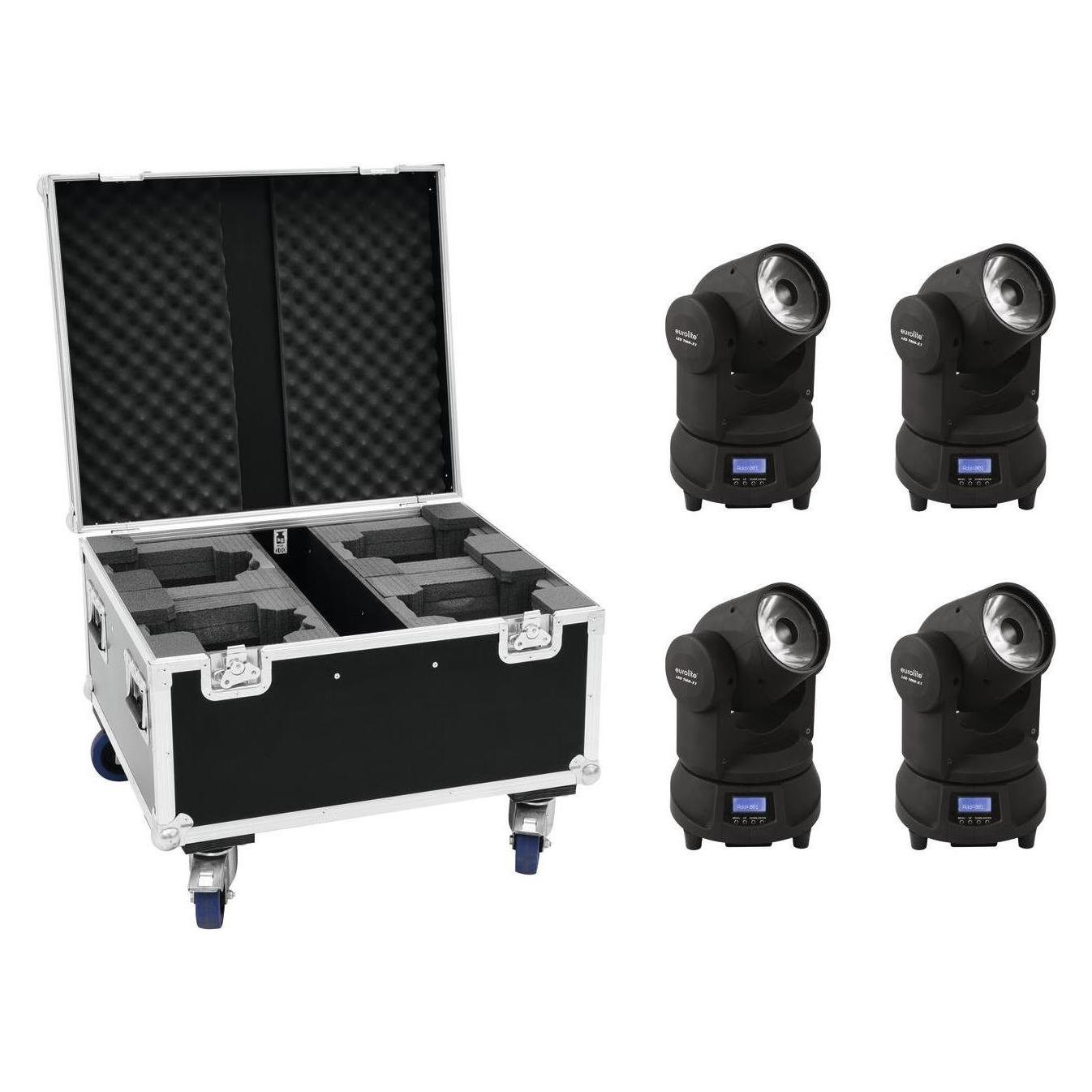 Eurolite Set 4x LED TMH-X1 Moving-Head Beam + Case (60 W, LED) (20000357)