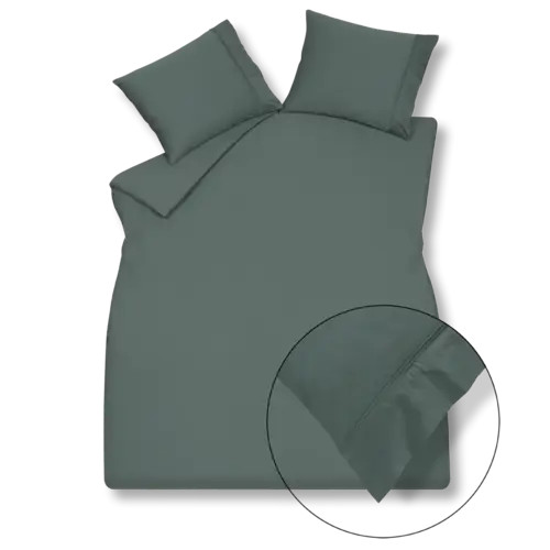 Vandyck Purity 87 Uni Satin kussensloop 60x70 cm Dark Green