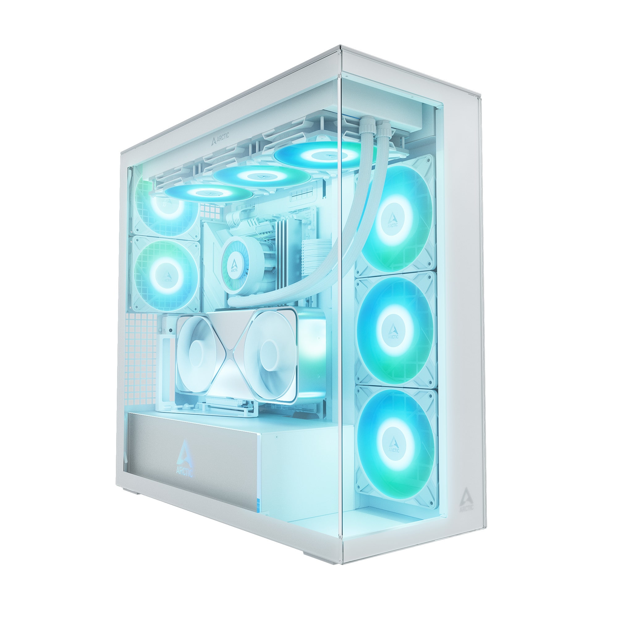 ARCTIC Xtender VG White E-ATX Gaming Gehäuse mit Seitenfenster ACPCC00017A