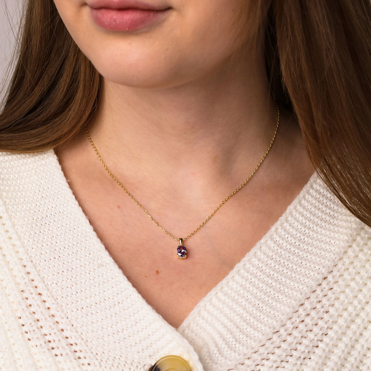 Lykken Symbols Födelsesten halsband juni 42+3cm