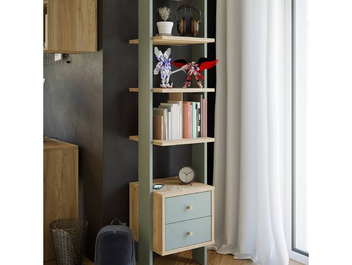 Regal 44cm Braun/Grün