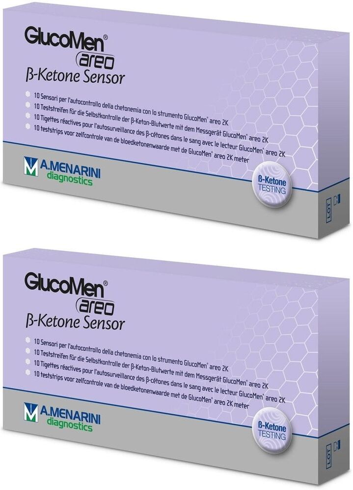 Glucomen areo 2K ß-Ketone Sensor Teststreifen 2x 2x10 St