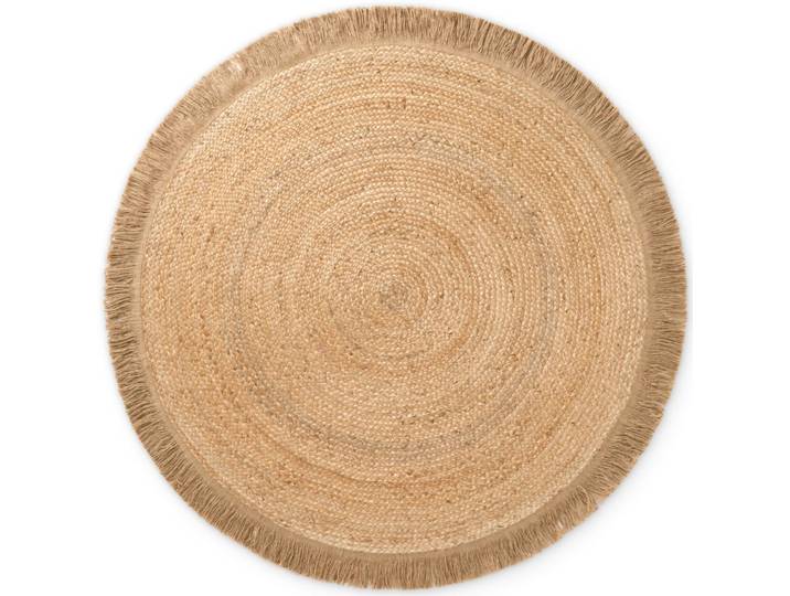 Tapis rond en jute à franges 200cm