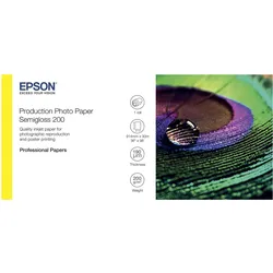 Epson Paper/Photo Paper Semigloss 200 (200 g/m2, 91.4 cm x 30.5 m), Fotopapier, Weiss