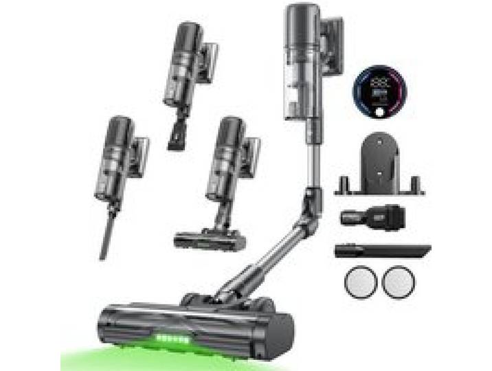 PROSCENIC Aspirateur balai sans fil PO18-aspirateur puisstant 80Kpa/680W-70 Min-Debout autonome-Spécial Poils Animaux-Tube Pliable