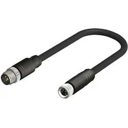RS PRO, Kopfschutz, Straight Female 4 way M8 to Straight Male 4 way M12 Actuator/Sensor Cable, 3m Leiter (52 - 65 cm)