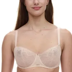 Chantelle BH Origins Lace Unlined Demi Bra Beige Nylon D 75 Damen