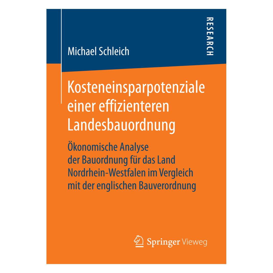 Springer Kosteneinsparpotenziale einer effizienteren Landesbauordnung (Deutsch, Softcover, Michael Schleich) (7821535)