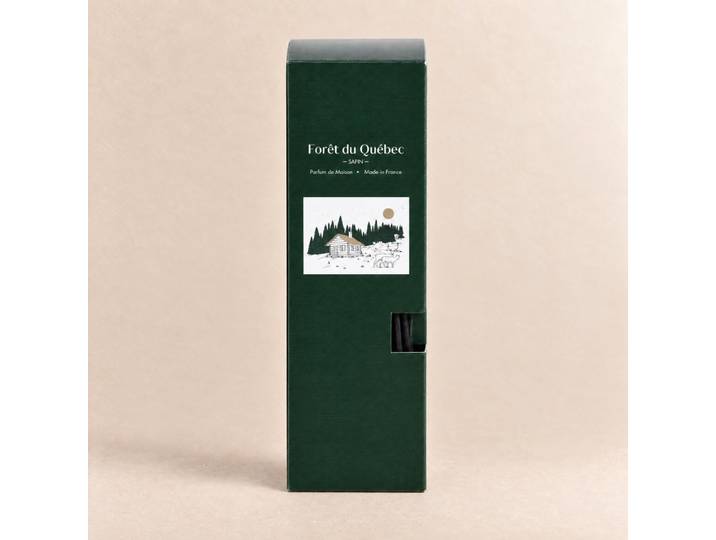 100-ml-Duftdiffusor aus Glas mit Stäbchen, Duftrichtung „Tanne“.