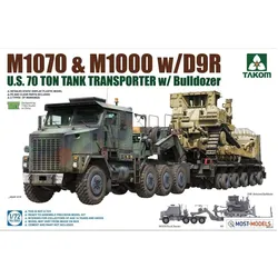Takom U.S. M1070&M1000 w/D9R 70 Ton Tank Transporter w/Bulldozer