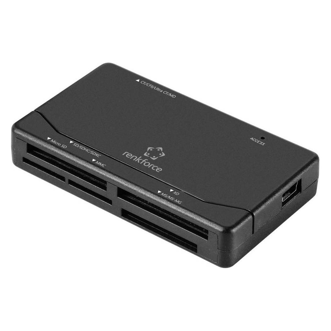 Renkforce RF-PCR-150 Externer Speicherkartenleser USB 2.0 Schwarz (USB 2.0) (RF-5152720)