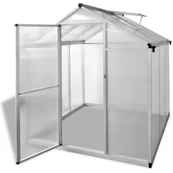 Helloshop26 - Gewächshauszelt für Pflanzen Blumen und Gemüse verstärktes Aluminium 3,46 m2 transparent 02_0044480