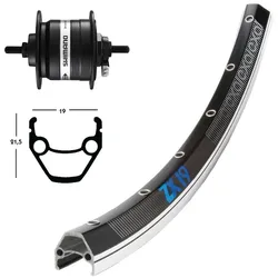 V-Rad 28x1.75Nabend.DHC3003sz.Starr 36L Exal ZX 19 schw/silb.Niro-Spei.