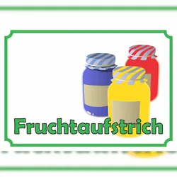 HB-Druck Fruchtaufstrich Marmelade Verkaufsschild  Hofladen Verkaufsförderung A6 Rückseite selbstklebend