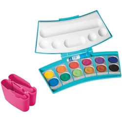 Pelikan Wasserfarbkasten 2 Wasserboxen + Deckweiß und 12 Farben
