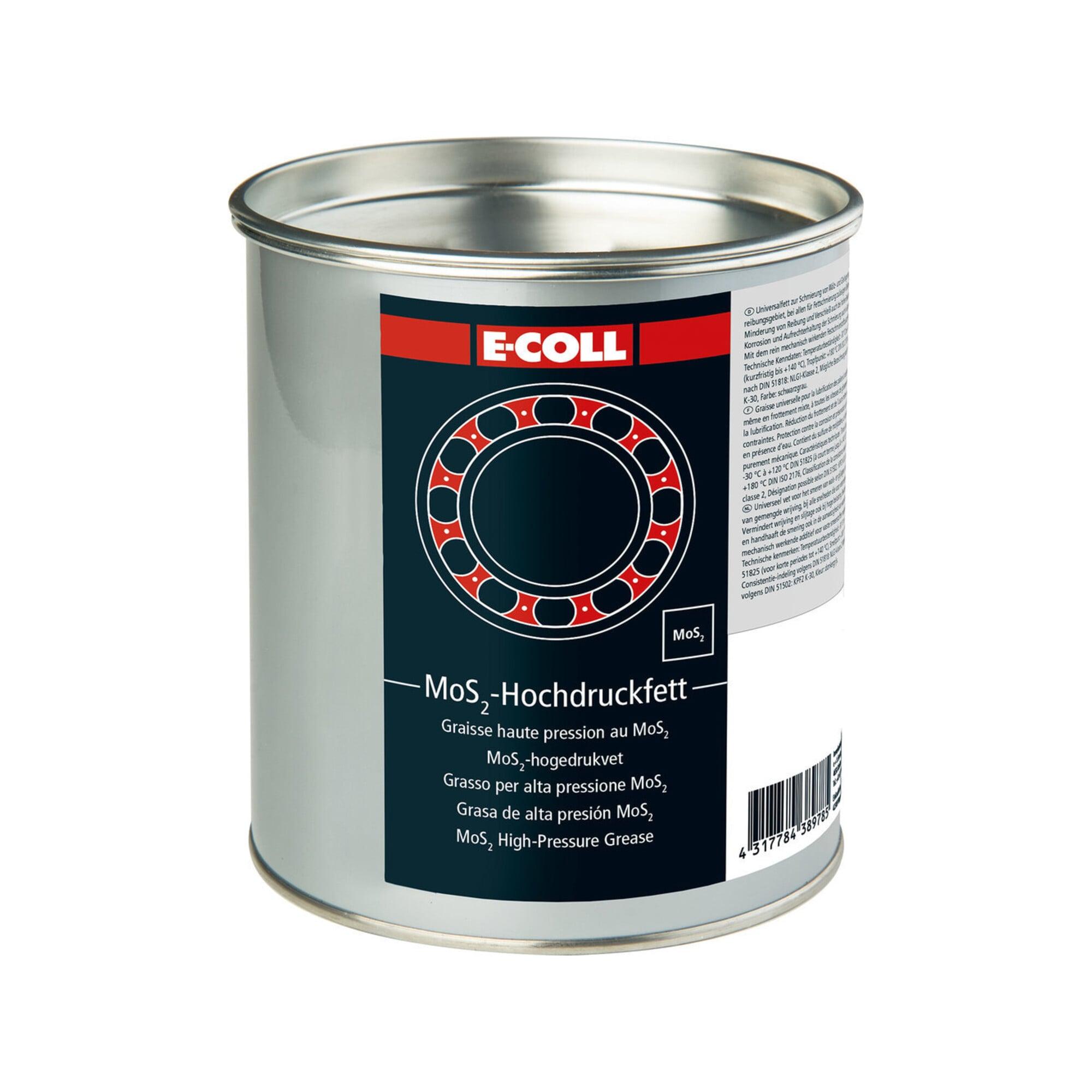 E-COLL MoS2-Hochdruck-Haftfett 1kg schwarz/grau (4317784389785)