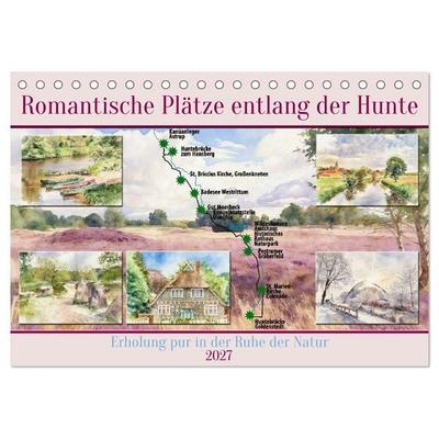 Romantische Plätze entlang der Hunte (Tischkalender 2027 DIN A5 quer), CALVENDO Monatskalender