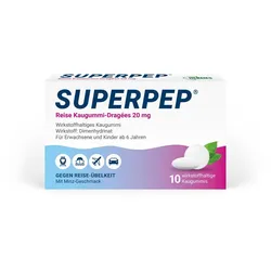Superpep Reise Kaugummi-Dragées 20 mg 10 St