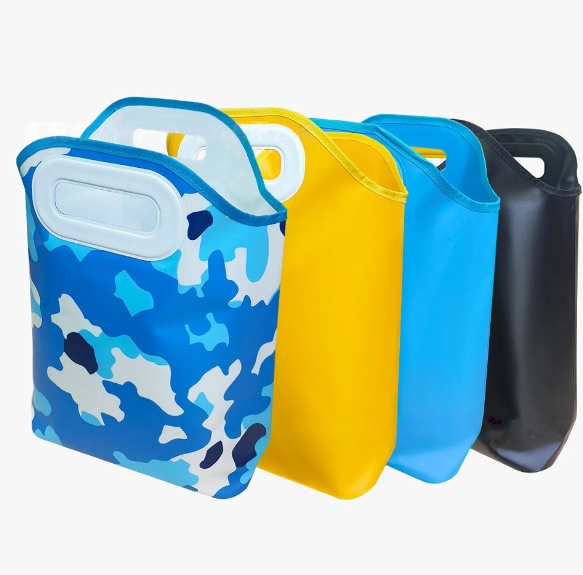 INF Sac de conservation pour appâts et poissons d'extérieur – PVC 500D imperméable, pliable, format seau, transporteur de