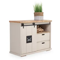 Kommode SANSIBAR HALMSTAD (BHT 108x82x45 cm) - braun - BHT 108x82x45 cm