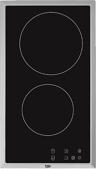 Placa modular - Beko HDMC 32400 TX, Vitrocerámica, 2 zonas, Zona grande 18 cm, 30 Negro
