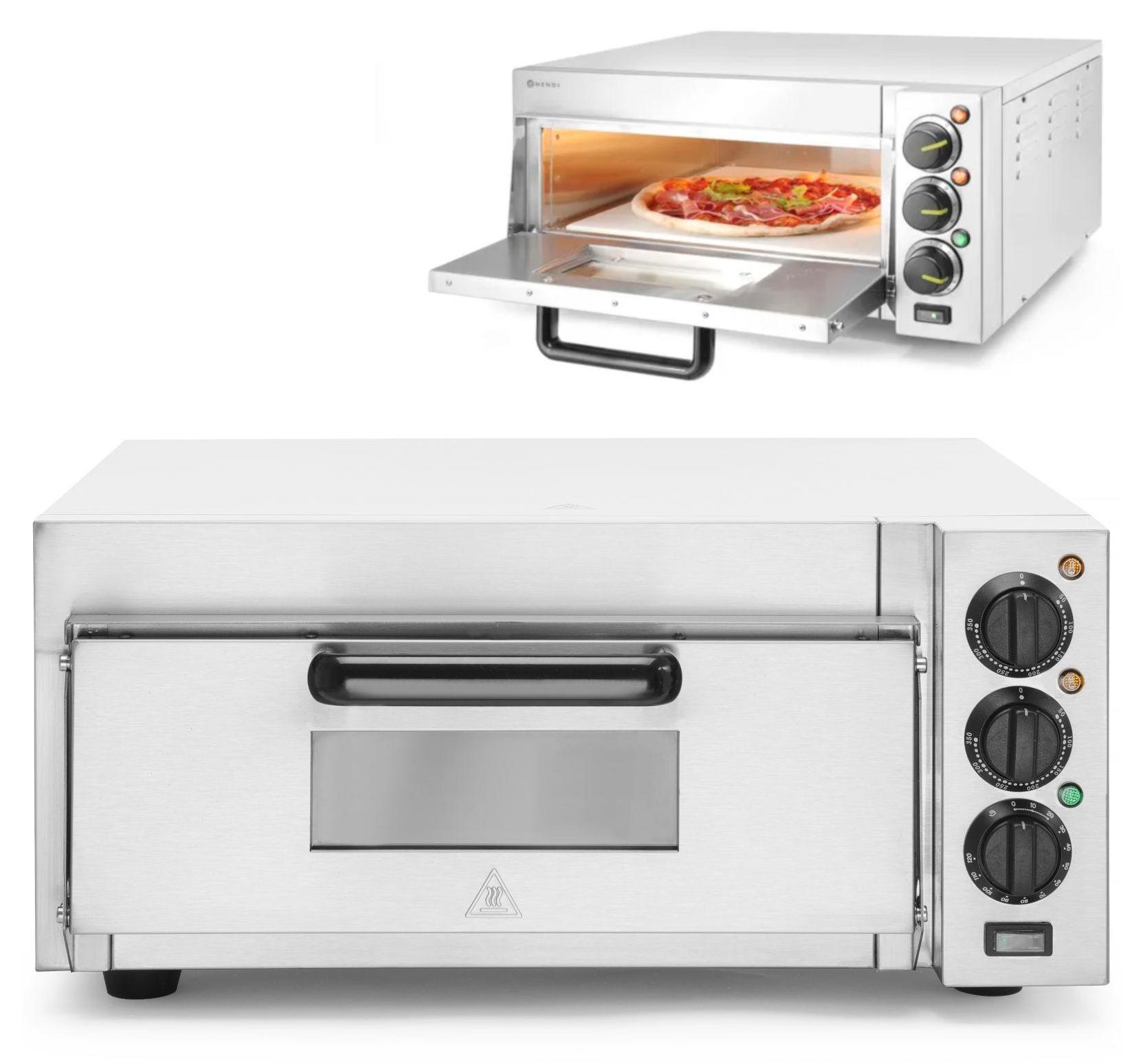 Einkammer-Pizzaofen für 1 große Pizza 2000 W 230 V - Hendi 220290