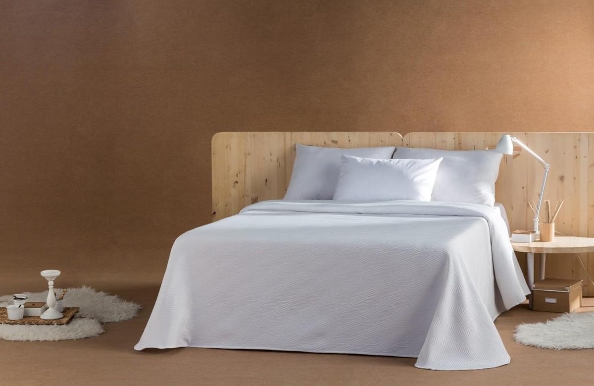 Sprei Pique Jacquard Bedsprei Ecru 190 x 270 cm