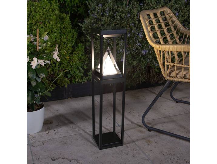 OSRAM SMART+ LED-Solar-Wegeleuchte ALPS, schwarz Sensor IP44 dimmbar, schwarz, Aluminium, Modern, Smart Home Solarleuchte