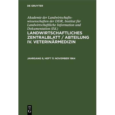 November 1964, Gebundene Ausgabe von , De Gruyter, 978-3-11-261409-9