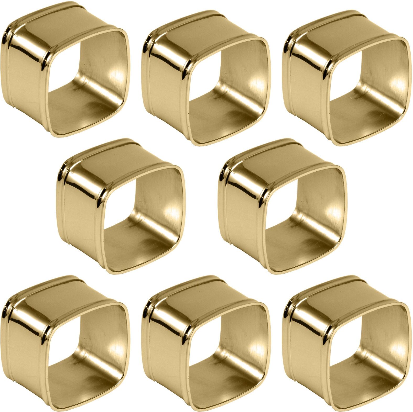 Serviettenring CREATIV HOME "Serviettenring", gold (altgold), B:4cm H:4cm L:3cm, Serviettenringe, Serviettenring, im eckigen Design altgold Einheitsgröße