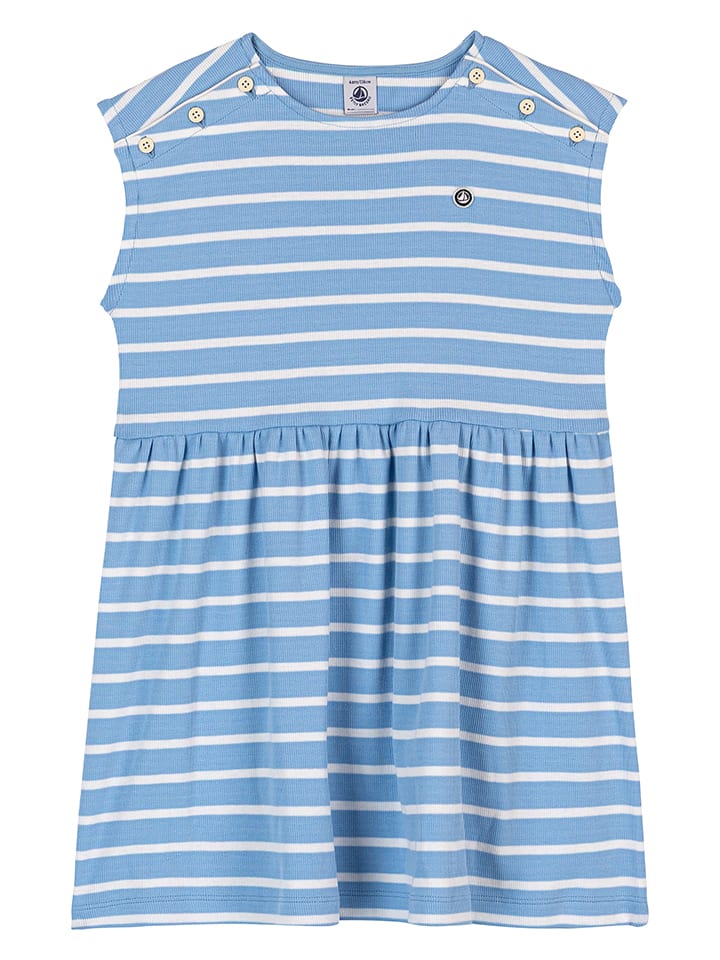 PETIT BATEAU Kleid in Hellblau - 128