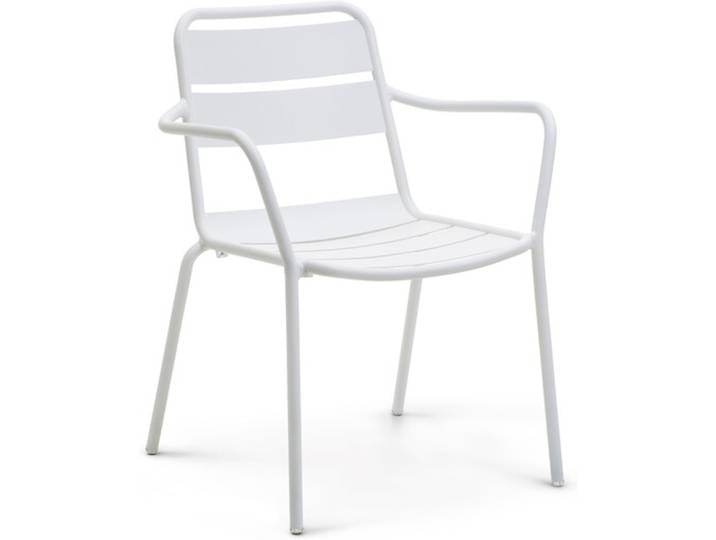 Armlehn-Stuhl Malaga weiß 62x81x55 cm