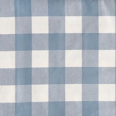 "Set of 2 Buffalo Check Drapery Panels - Cornflower, 52""W x 84""L - Ballard Designs"