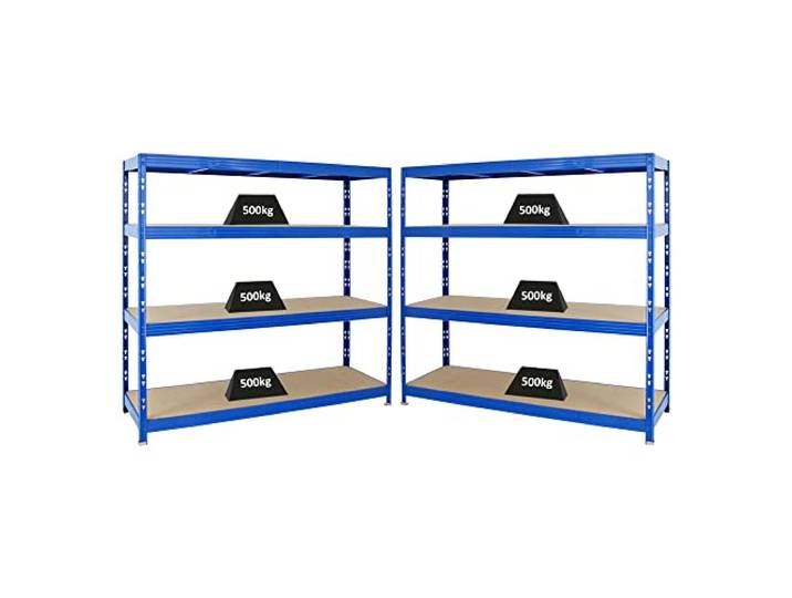 PROREGAL Mega Deal 3X Profi Schwerlastregal Rhino HxBxT 180x160x60cm 4 Spanplatten-Ebenen 8mm Fachlast 500kg Schwarz Garagenregal Lagerregal Steckregal Weitspannregal