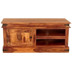 Fernsehtisch Jali 120x55x45 aus indischem Sheesham-Massivholz