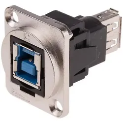RS PRO FT METAL USB 3.0 B-A CSK XLR, Elektronikkabel + Stecker, Silber