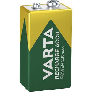 Varta Akku Recharge Power 56722, 9V, 200 mAh, E-Block, NiMH, 1 Stück