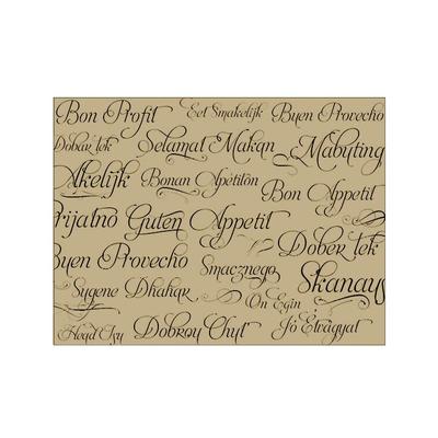 MONOUSO - Tischsets Papier 30x40cm Kraft "Guten Appetit" 40g (1.000 Stück)