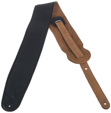 Levys Garment Leather Bass Strap BK Noir