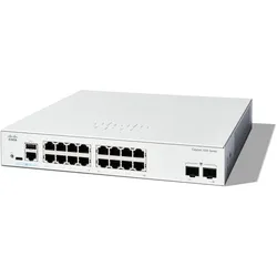 Cisco CATALYST 1200 16-PORT GE 2X1G (16 Ports), Netzwerk Switch, Weiss