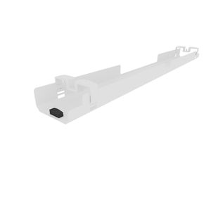 fm-Büromöbel Kabelwanne Move 2.0, 140 x 8-10 x 16cm, für Schreibtischplatte, weiß