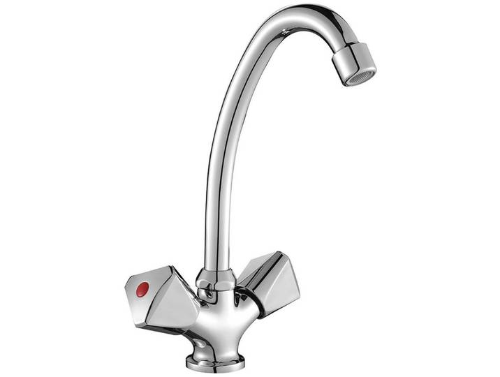 KOLMAN Küchenarmatur Küchenarmatur Wasserhahn NORM Küchenmischer für Küche in Chrom