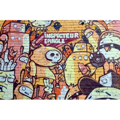 Fototapete PAPERMOON "Graffiti", bunt, B:5m L:2,8m, Vlies, Tapeten
